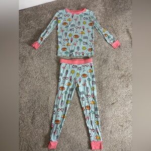 NWOT Little Sleepies Pool Party Pajama Set 2T Blue Pink ll Bamboo pajamas